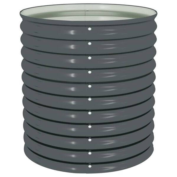 vidaXL ガーデンレイズドプランター 80x80x81cm 亜鉛メッキ鋼製 グレー