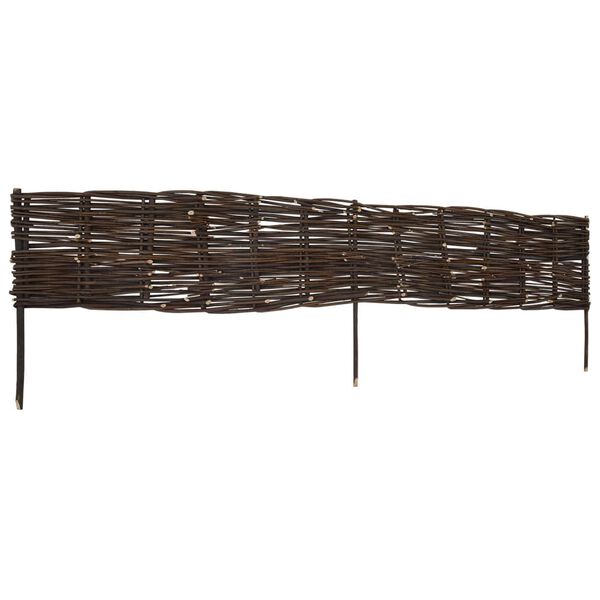 vidaXL 庭園境界フェンス 5面 120x35cm ウィロー