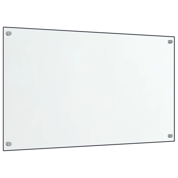 vidaXL キッチン用 汚れ防止板 2点 透明 70x60cm 強化ガラス製