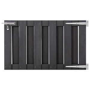 vidaXL ガーデンゲート WPC製 100x60cm グレー