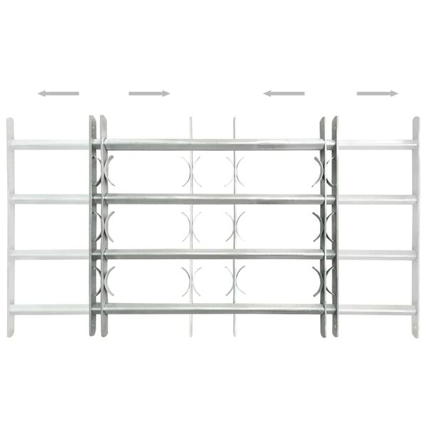 vidaXL 防犯用窓格子 調節可能 2点セット 1000-1500mm