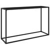 vidaXL コンソールテーブル ブラック 120x35x75cm 強化ガラス製