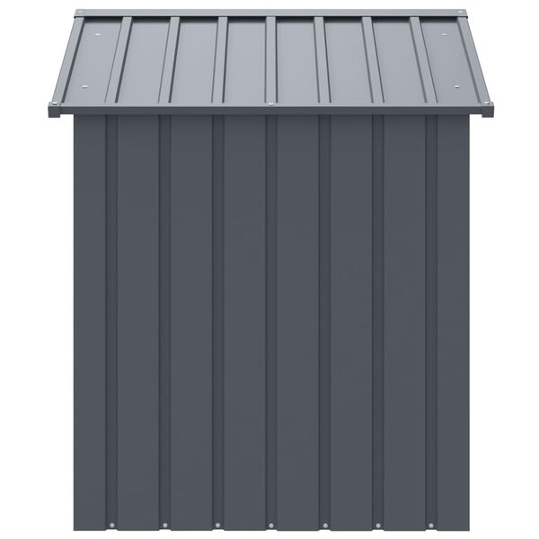 vidaXL 犬小屋 屋根付き アンスラサイト 117x103x123 cm 亜鉛メッキ鋼
