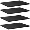 vidaXL 本棚ボード 4点 ハイグロスブラック 40x30x1.5cm パーティクルボード