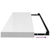 vidaXL フローティングウォールシェルフ 4点 ハイグロスホワイト 90x23.5x3.8cm MDF