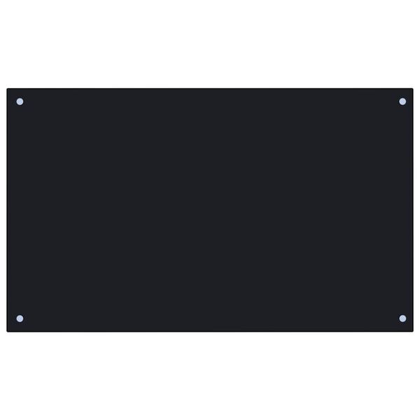 vidaXL キッチン用 汚れ防止板 ブラック 100x60cm 強化ガラス製