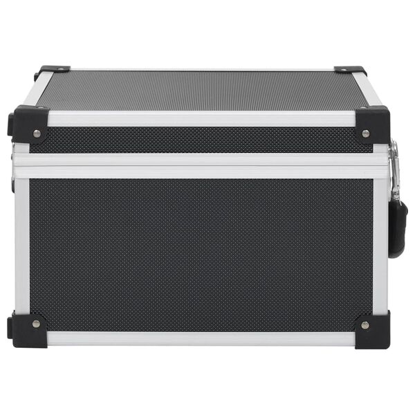 vidaXL CDケース 40枚 アルミ ABS ブラック