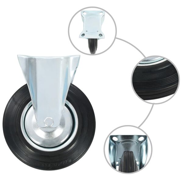 vidaXL キャスター 4点 200mm