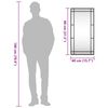 vidaXL ウォールミラー ブラック 40x80 cm 長方形 アイアン