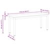 vidaXL ベンチ ブラックオーク 110 x 35 x 45 cm エンジニアリングウッド