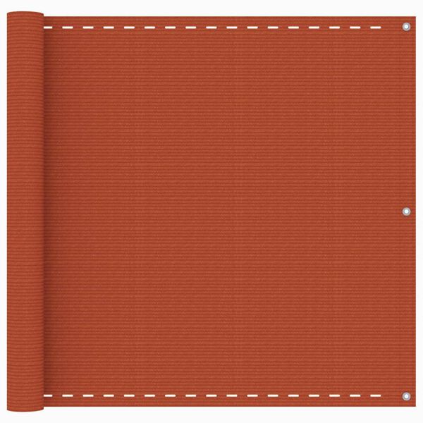 vidaXL バルコニースクリーン オレンジ 90x400cm 高密度ポリエチレン