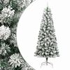 vidaXL 人工クリスマスツリー ヒンジ式 雪付き 180 cm