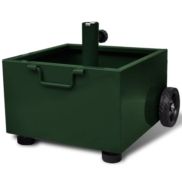 vidaXL 屋外用 傘立て プラントポット グリーン