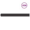 vidaXL 芝生エッジング 50 個 10 x 103 cm スチール ブラック