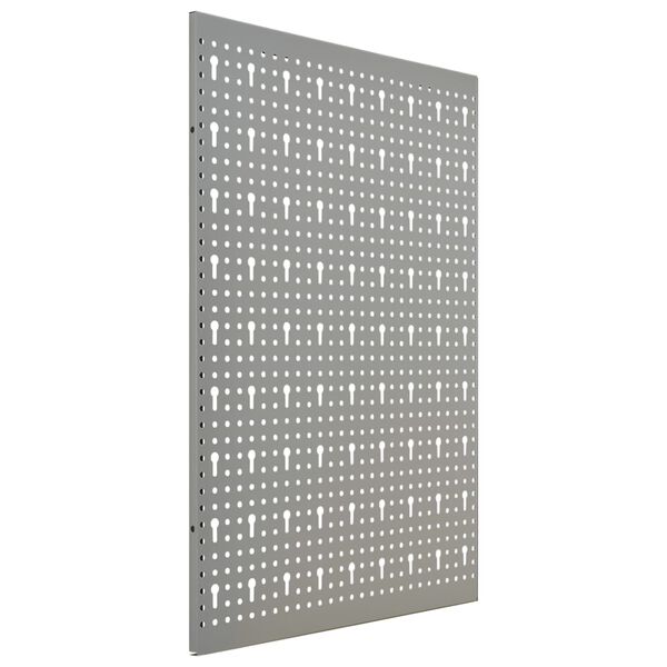 vidaXL 壁掛け ペグボード 3点 40x58 cm スチール製