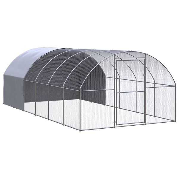 vidaXL 屋外鶏小屋 3x6x2 m 亜鉛メッキ鋼製