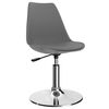 vidaXL 324201 vidaXL Swivel Dining Chairs 2 pcs Light Grey Faux Leather