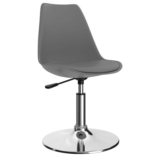 vidaXL 324201 vidaXL Swivel Dining Chairs 2 pcs Light Grey Faux Leather