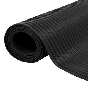 vidaXL フロアマット ブラック 1 x 2 m 天然ゴム