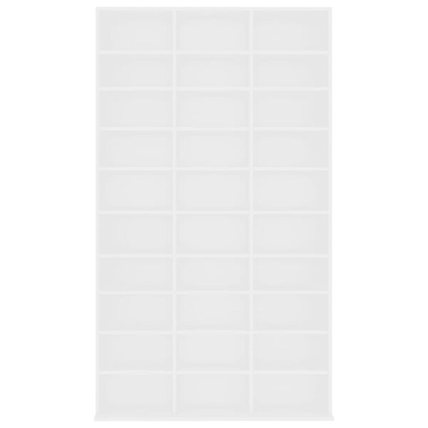 vidaXL CDキャビネット ホワイト102x16x177.5 cm エンジニアリングウッド