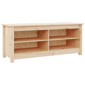 vidaXL シューベンチ 110x38x45.5 cm 無垢材 パイン材