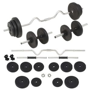 vidaXL バーベル＆ダンベルセット 30kg