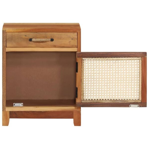 vidaXL ベッドサイドキャビネット 40x30x50cm 無垢の再生木材