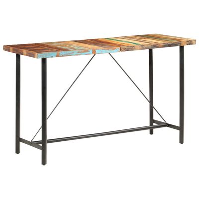 vidaXL バーテーブル 180x70x107cm 無垢の再生木材