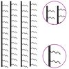 vidaXL 壁掛けワインラック 48本 2点 ブラック 鉄製