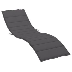 vidaXL サンラウンジャークッション アントラシート 200x50x3cm オックスフォードファブリック
