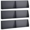 vidaXL 保持壁 6 個 80 x 12 x 50 cm スチール アンスラサイト