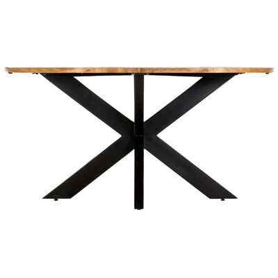 vidaXL ダイニングテーブル 丸型 150x76cm マンゴー無垢材