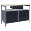 vidaXL ワークベンチ スチール製 ブラック 120x60x85cm