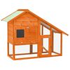 vidaXL うさぎ小屋 140x63x120cm モミ無垢材