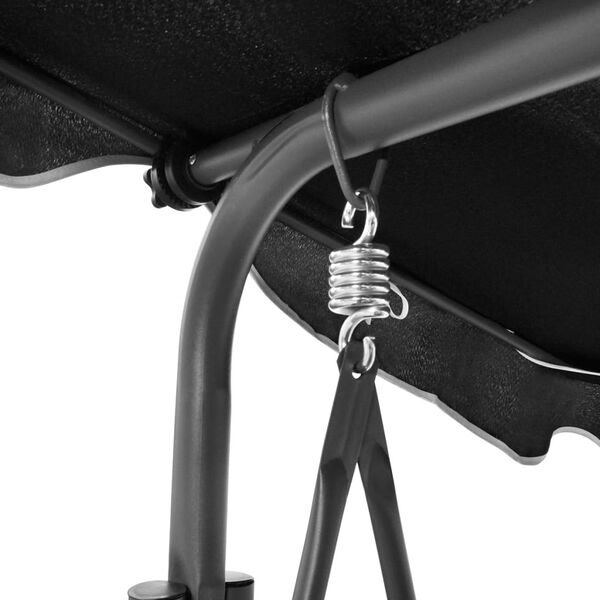 vidaXL ガーデンスイングベンチ キャノピー付き ブラック