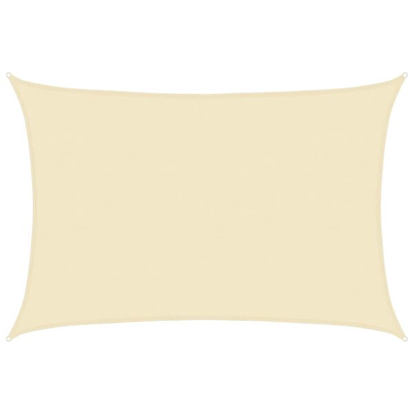 vidaXL サンシェードセイル 160g/m² クリーム 5x7m 高密度ポリエチレン