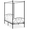 vidaXL ベッドフレーム キャノピー付き ブラック 金属製 90x200cm