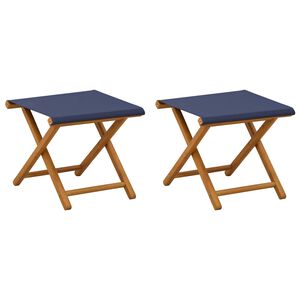 vidaXL デッキチェア 2 pcs ソリッドユーカリウッド ブルー