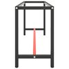 vidaXL ワークベンチフレーム マットブラック＆マットレッド 190x50x79 cm メタル