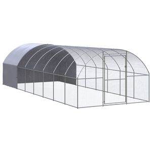 vidaXL 屋外鶏小屋 3x8x2 m 亜鉛メッキ鋼製