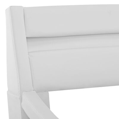vidaXL ベッドフレーム LEDライト付き ホワイト 合成皮革製 90x200cm
