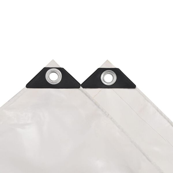 vidaXL 防水シート 650g/m² 4x6m 白色