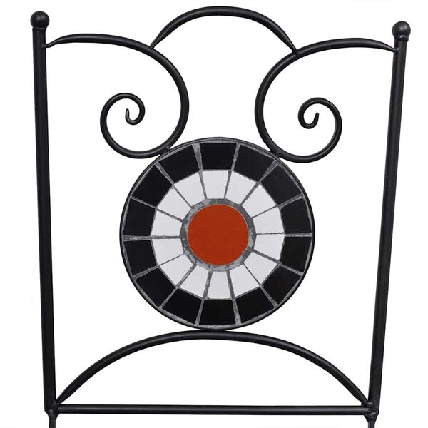 vidaXL 折り畳み式ビストロチェア 2点 セラミック テラコッタ＆ホワイト