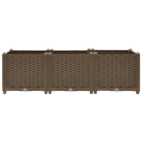 vidaXL レイズドベッド 120x40x38 cm ポリプロピレン