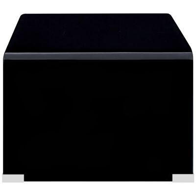 vidaXL コーヒーテーブル ブラック 98x45x31cm 強化ガラス製
