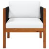vidaXL ガーデンチェア クッション付き アカシア無垢材