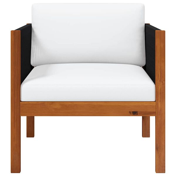 vidaXL ガーデンチェア クッション付き アカシア無垢材