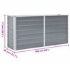vidaXL ガーデンレイズドベッド 160x40x77cm 亜鉛メッキスチール グレー