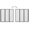 vidaXL シャワーバススクリーンウォール 117x120cm 3パネル 折りたたみ式