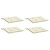 vidaXL ガーデンチェアクッション 4点 クリーム 40x40x4cm オックスフォードファブリック